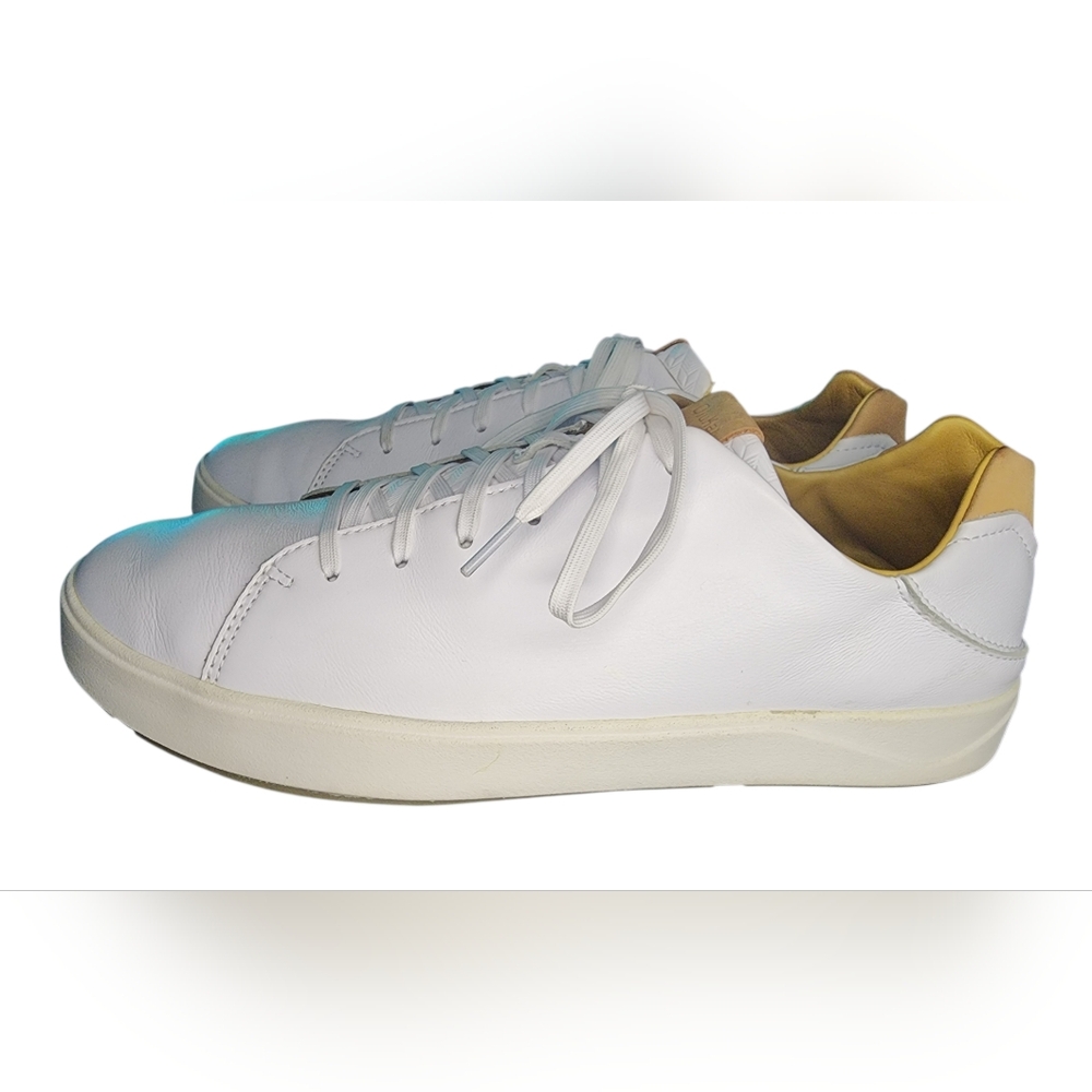 Olukai Lae‘ahi Lī ‘Ili Leather Sneakers, Mens 13 - Picture 3 of 10